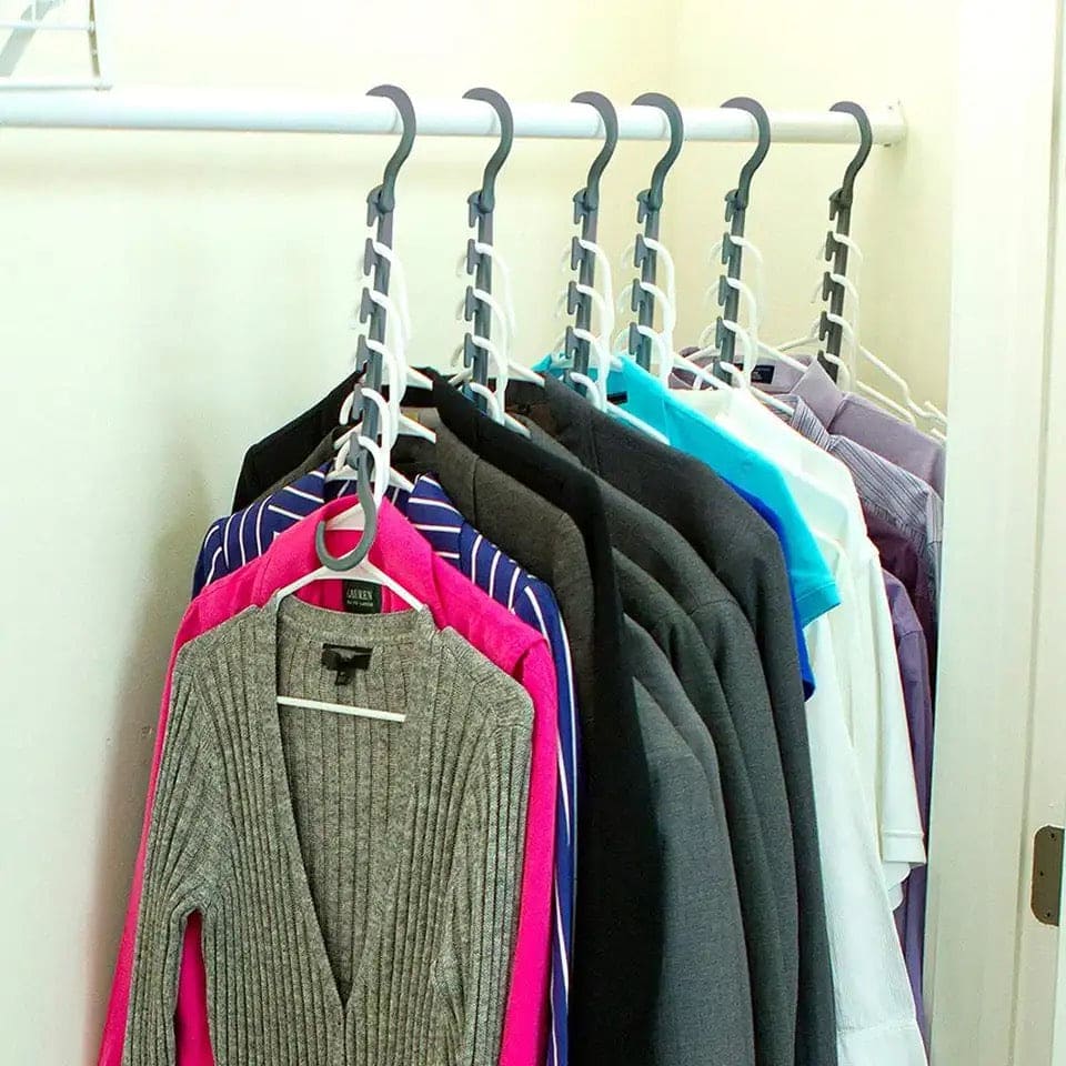 Pack Of 8 Wonder Hanger, Multifunctional Magic Hangers, Plastic Scarf Cabinet Storage Hangers For Clothes, Multi Port Clothing Rack, Clothes Closet Organizer Pack Of 8 Wonder Hanger, Multifunctional Magic Hangers, Plastic Scarf Cabinet Storage Hangers For Clothes, Multi Port Clothing Rack, Clothes Closet Organizer